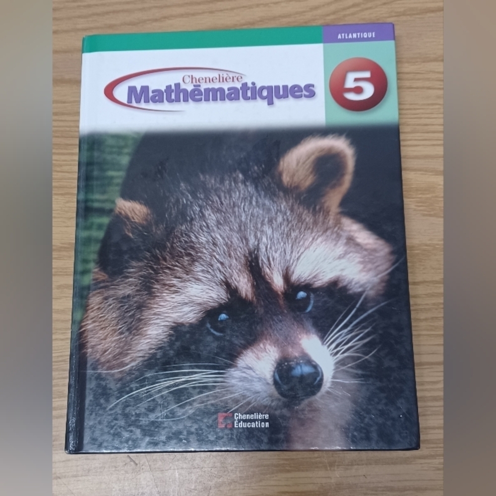 Grade 5 Math Learning School Book Chenelière Mathématiques (French) Hardcover